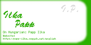 ilka papp business card